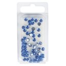 Acryl-Halbperlen, gefrostet, dunkelblau, 5 mm, Blister 60 St&uuml;ck