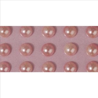 Plastik-Halbperlen, selbstklebend, ros&eacute;, &oslash; 3 mm, Blister 120 St&uuml;ck