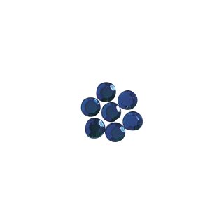 Glas-Strasssteine, zum Aufb&uuml;geln, dunkelblau, 3 mm &oslash;, 45 St&uuml;ck