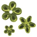 Acryl- Strassblüten, hellgrün, 5,8,10mm, Beutel 310 Stück