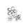 Acryl- Strassblüten, kristall, 5,8,10mm, Beutel 310 Stück