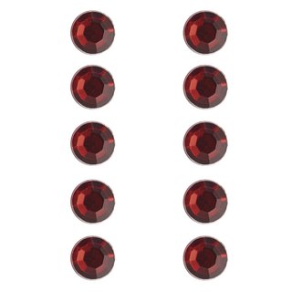 Plastik-Strasssteine, selbstklebend, rot, 5 mm