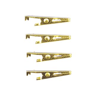 Krokodil-Klammer, 39 mm, gold, SB-Btl. 4 St&uuml;ck