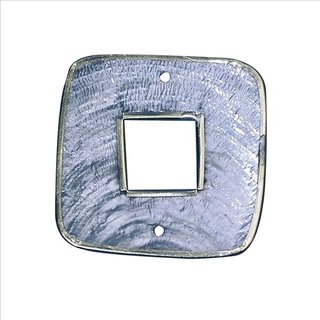 Perlmutt-Schmuckteil: Quadrat, anthrazit, 30x30 mm, SB-Karte 2 Stück