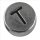 Metall-Perle "T", silber, ø 7 mm, Loch 2 mm