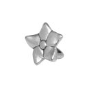 Metall- Zierelement: Blume, silber, 1,7x1,7cm, für...