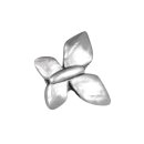 Metall- Zierelement: Schmetterling, silber, 1,6x1,8cm, f&uuml;r Lederband Art. 22-700-...