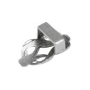 Metall- Zierelement: Knoten, silber, 1,3x2,3cm, für Lederband Art. 22-700-...