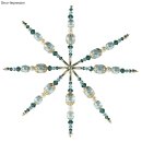 Drahtstern f&uuml;r Perlen, 10 cm, Beutel 4 St&uuml;ck, Drahst&auml;rke 0,7 mm