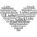 Stempel , "Herz - Liebe,Glück, Harmonie"...,5x7 cm