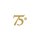 Klebemotiv: "75", gold