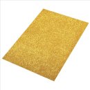 Moosgummi Platte, Glitter, 2 mm, gold, 30x45 cm