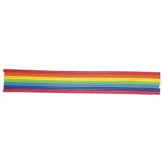 Wachs-Zierstreifen Regenbogen, 2 mm, 23 cm, Btl. 14 St&uuml;ck