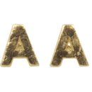 Wachsbuchstaben A, 9mm, gold, 2 Stück im Beutel