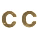 Wachsbuchstaben C, 9mm, gold, 2 Stück im Beutel