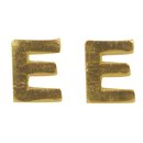 Wachsbuchstaben E, 9mm, gold, 2 Stück im Beutel