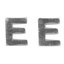 Wachsbuchstaben E, 9mm, silber,2 Stück im Beutel