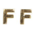 Wachsbuchstaben F, 9mm, gold, 2 Stück im Beutel