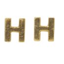 Wachsbuchstaben H, 9mm, gold, 2 Stück im Beutel