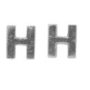 Wachsbuchstaben H, 9mm, silber,2 St&uuml;ck im Beutel