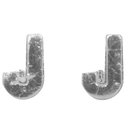 Wachsbuchstaben J, 9mm, silber,2 St&uuml;ck im Beutel