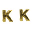 Wachsbuchstaben K, 9mm, gold, 2 Stück im Beutel