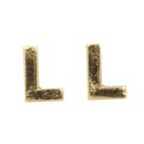Wachsbuchstaben L, 9mm, gold, 2 Stück im Beutel