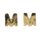 Wachsbuchstaben M, 9mm, gold, 2 Stück im Beutel