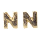 Wachsbuchstaben N, 9mm, gold, 2 Stück im Beutel