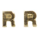Wachsbuchstaben R, 9mm, gold, 2 Stück im Beutel
