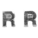 Wachsbuchstaben R, 9mm, silber, 2 St&uuml;ck im Beutel