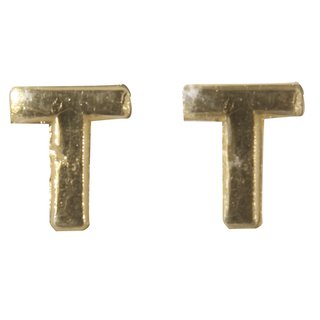 Wachsbuchstaben T, 9mm, gold, 2 Stück im Beutel
