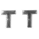 Wachsbuchstaben T, 9mm, silber, 2 St&uuml;ck im Beutel