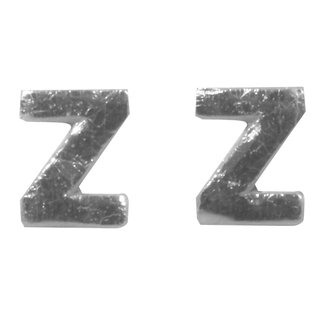 Wachsbuchstaben Z, 9mm, silber, 2 Stück im Beutel