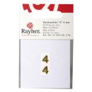 Wachszahlen 4, 9mm, gold, 2 Stück im Beutel