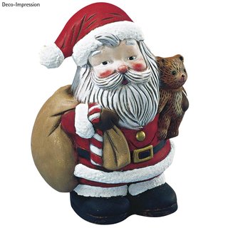 Styropor-Weihnachtsmann m. Bär, 17,5 cm