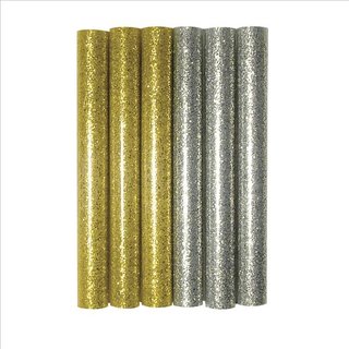 Glitter-Klebesticks f&uuml;r Hei&szlig;klebepistole, gold/silber