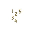 Klebeschrift Zahlen, 10 mm, gold