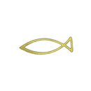 Klebemotiv: Christlicher Fisch, gold