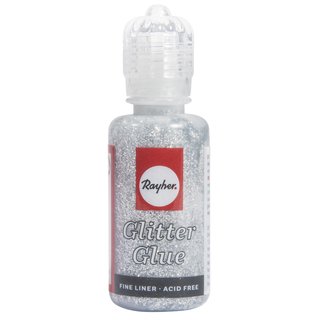 Glitter-Glue holographisch, brilliantsilber, Flasche 20ml