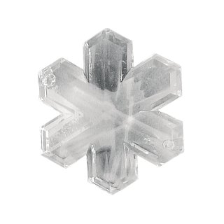 Acryl-Facettenschneeflocke, kristall, 3,5 cm ø, 3 Stück