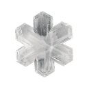 Acryl-Facettenschneeflocke, kristall, 3,5 cm ø, 3...