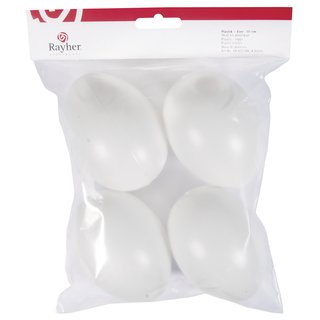 Plastik-Eier, 10 cm, Beutel 4 Stück