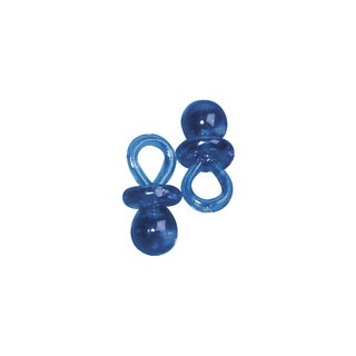 Kunstoffanh&auml;nger-Schnuller, h.blau, 2 cm, SB-Btl. 10 St&uuml;ck