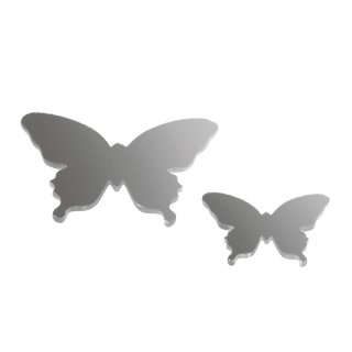 Kunststoffspiegel-Streuteile, Schmetterling, SB-Btl. 18 Stück, 2 Größen 2+3 cm