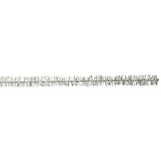 Glimmer-Chenilledraht, 50 cm, 9mm, silber, Beutel 10Stück