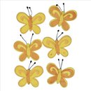 Filz-Schmetterling, orange, 5cm, Beutel 6Stück