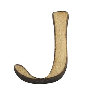 Holz-Buchstabe, J, 2 cm