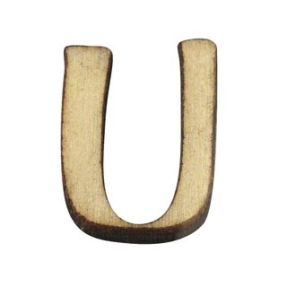 Holz-Buchstabe, U, 2 cm