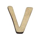 Holz-Buchstabe, V, 2 cm
